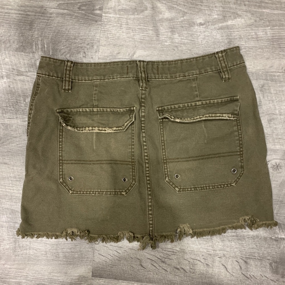 Free People Utility Olive Green Mini Skirt - Picture 6 of 6